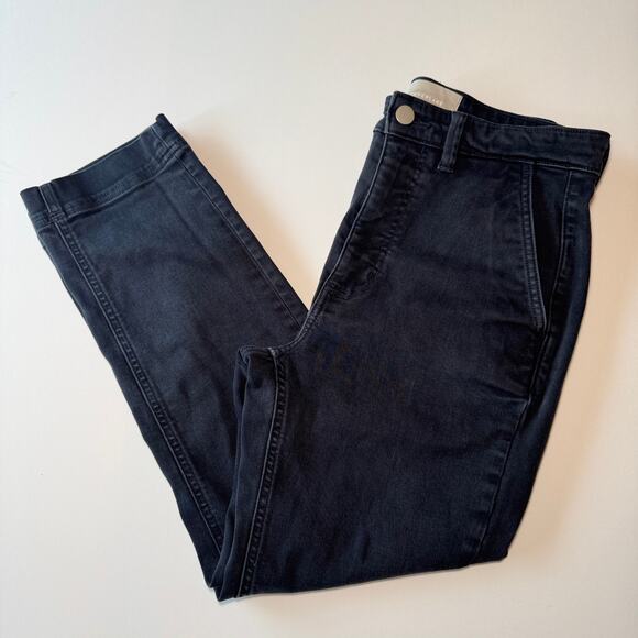 Everlane Straight Slim Leg Crop Jean Pant Size 6 Washed Black Casual Minimalist - Picture 1 of 16